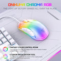 ONIKUMA wired Gaming Mouse Backlit USB Optical Technology Compatible with Windows\u002FXP\u002FX-box\u002FPS4\u002FMac\u002FAir\u002FHP\u002FAcer\u002Fwired + white