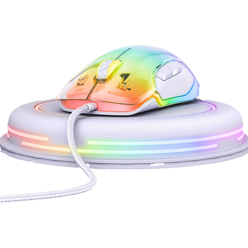 ONIKUMA wired Gaming Mouse Backlit USB Optical Technology Compatible with Windows\u002FXP\u002FX-box\u002FPS4\u002FMac\u002FAir\u002FHP\u002FAcer\u002Fwired + white