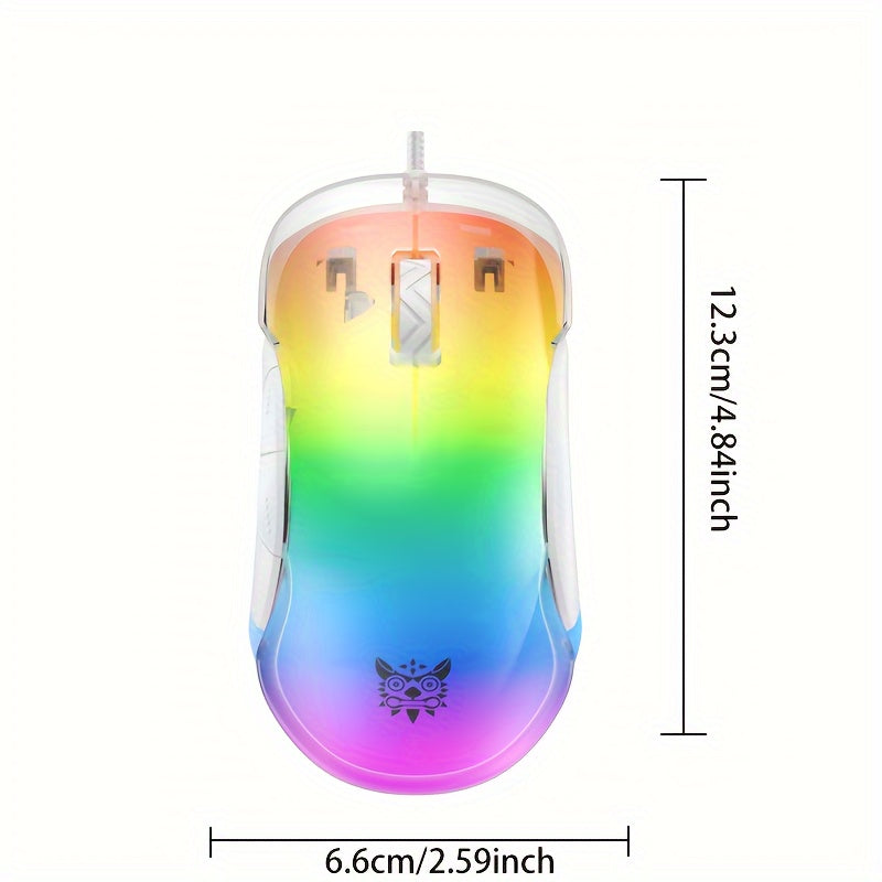 ONIKUMA wired Gaming Mouse Backlit USB Optical Technology Compatible with Windows\u002FXP\u002FX-box\u002FPS4\u002FMac\u002FAir\u002FHP\u002FAcer\u002Fwired + white