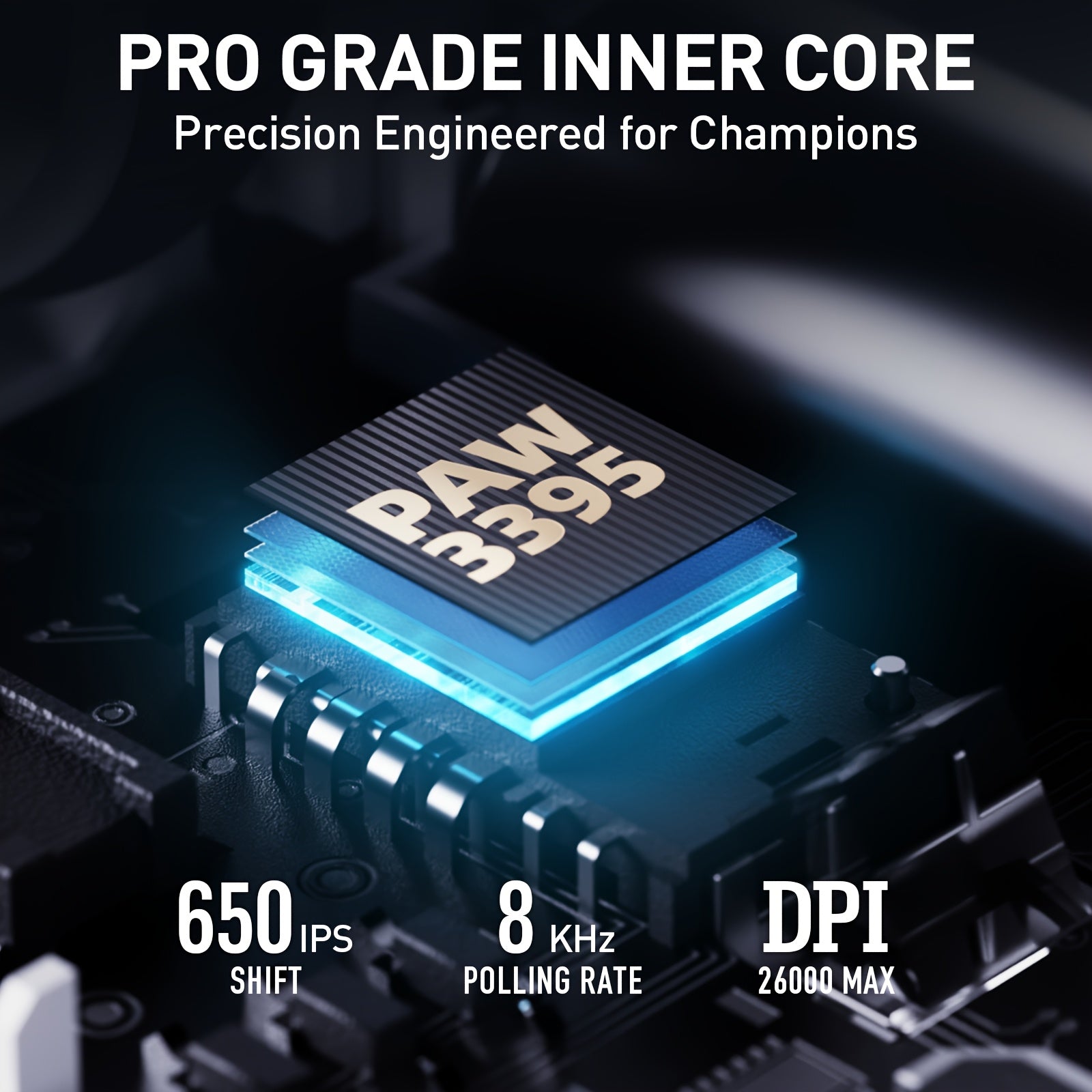 INPHIC IN10P Triple Mode Wireless Gaming Mouse with 3395 Sensor, 8K Polling Rate