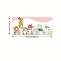 1pc Cute Kawaii Cartoon Animal Design Gaming Mouse Pad & Desk Mat - Non-Slip Rubber Base