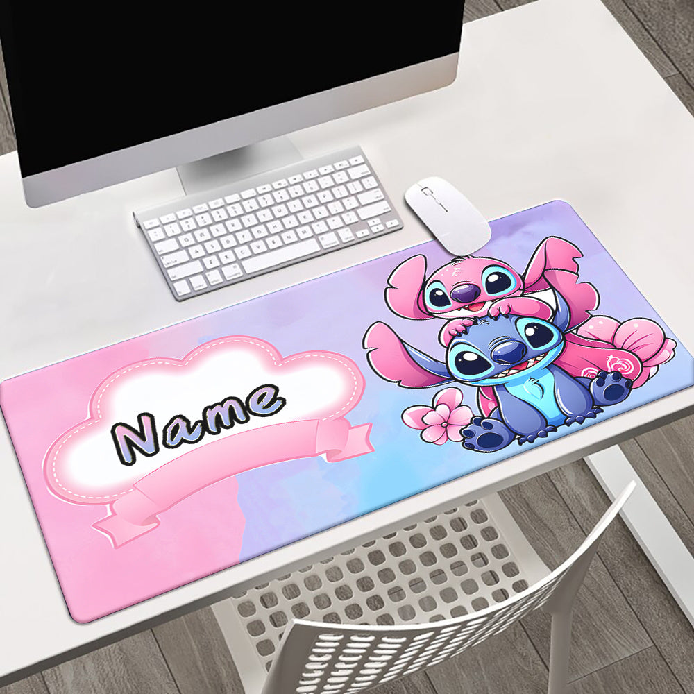 Custom Disney Lilo & Stitch Name Mouse Pad - XXL Non-Slip Rubber Base