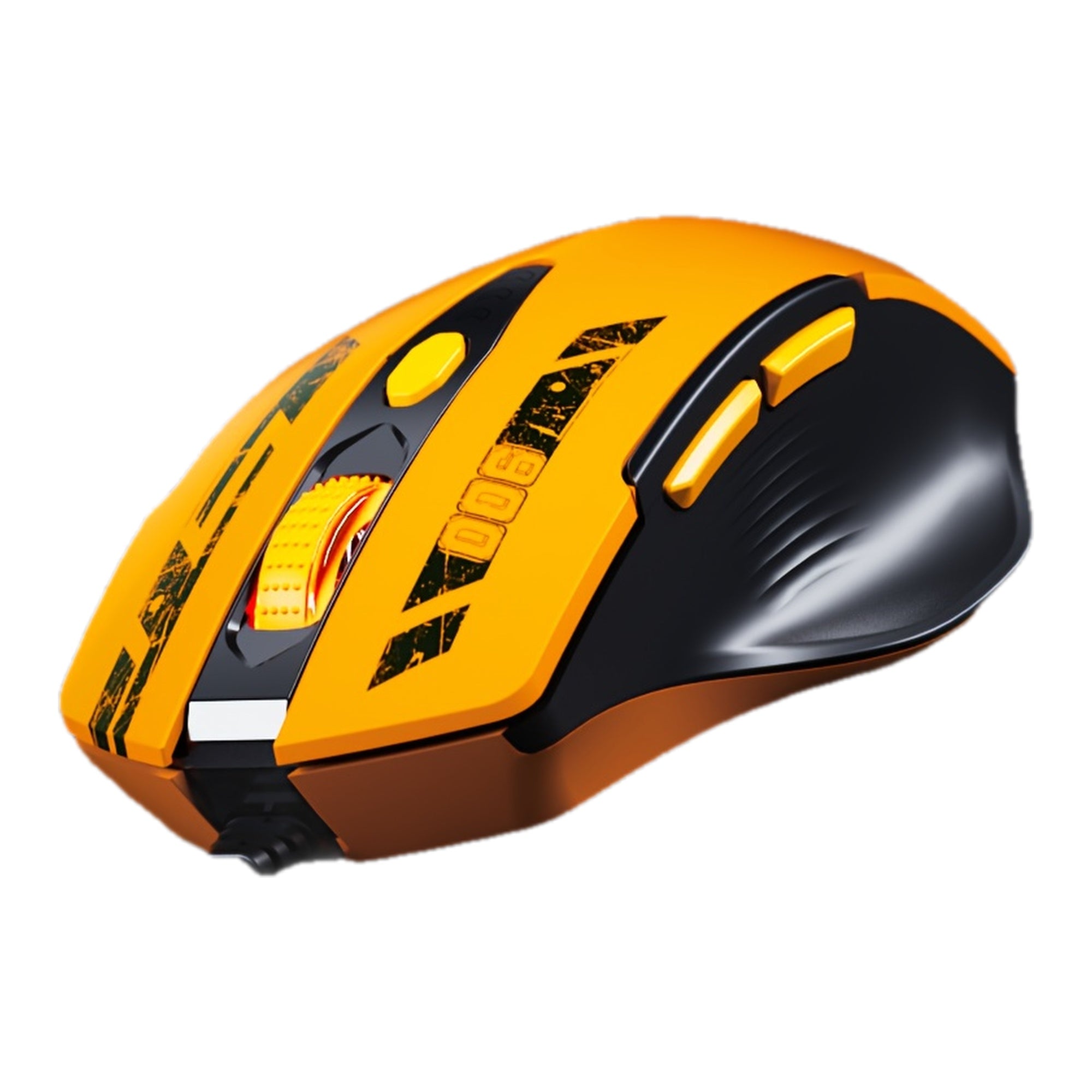 Gaming Mouse 6-Button Wired Mouse | Ergonomic Design, 1.5M USB Cable, LED Breathing Lights, Right-Handed for Gaming & Work