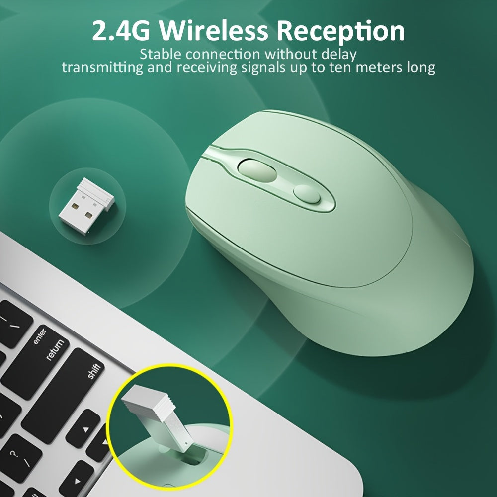 Wireless Silent Mouse Wireless Silent Mouse | Ambidextrous Dual-Mode Ergonomic Type-C Rechargeable for Office