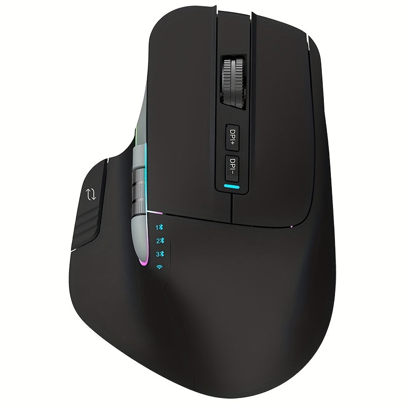 Wireless Wireless Mouse, 2.4GHz, Type-C Wired Three Mode Connection, Artificial Vertical Mouse