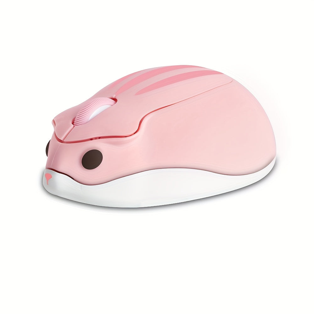 2.4GHz Wireless Mouse Cute Hamster Shape Less Noice Portable Mobile Optical