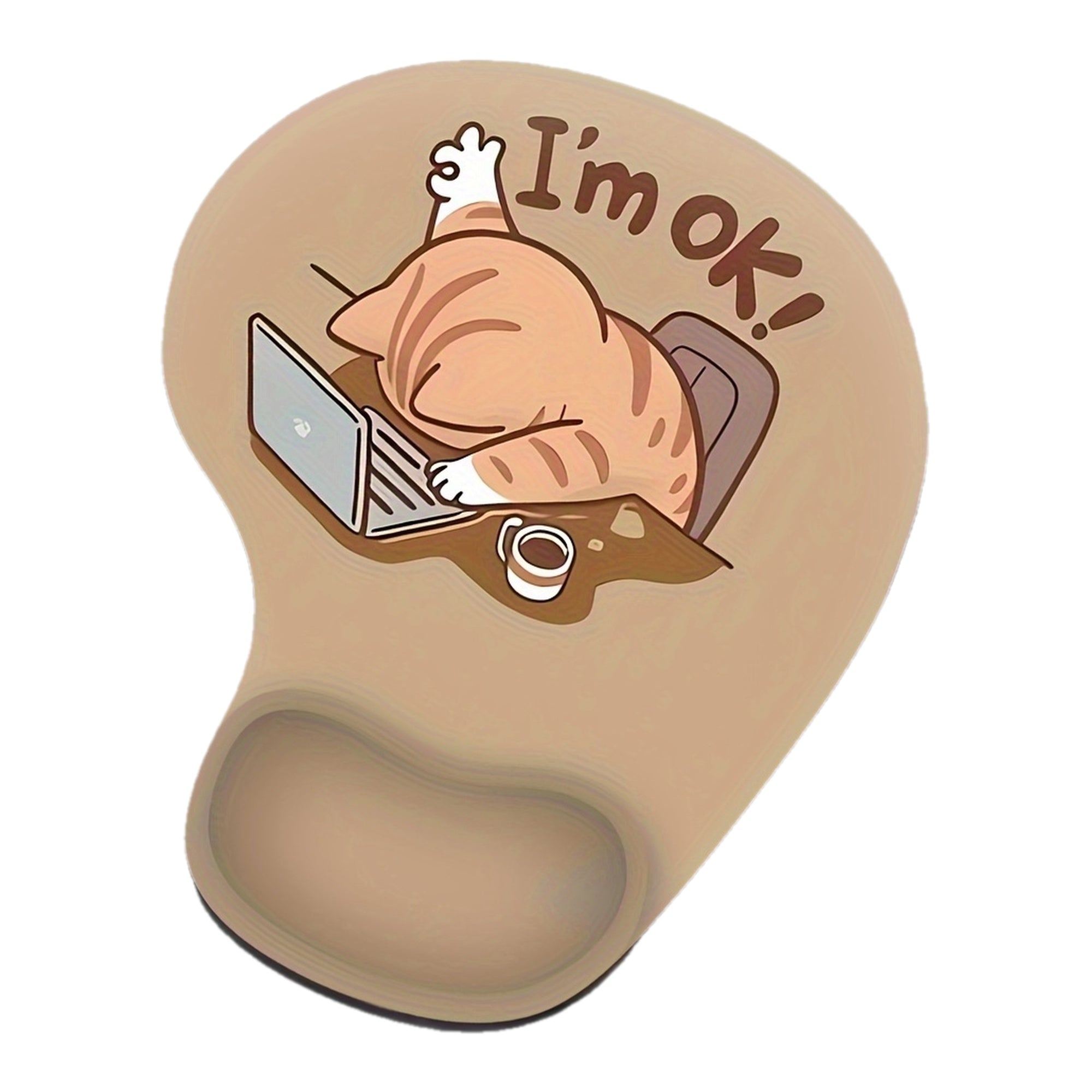 Ergonomic Mouse Pad with Wrist Support - Comfortable Non-Slip Base