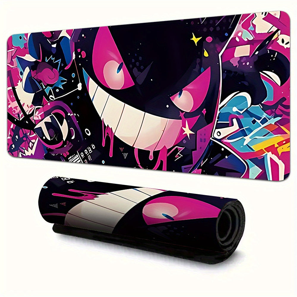Large Cute Cartoon Ghost Gaming Mouse Pad - Non-Slip Rubber Base