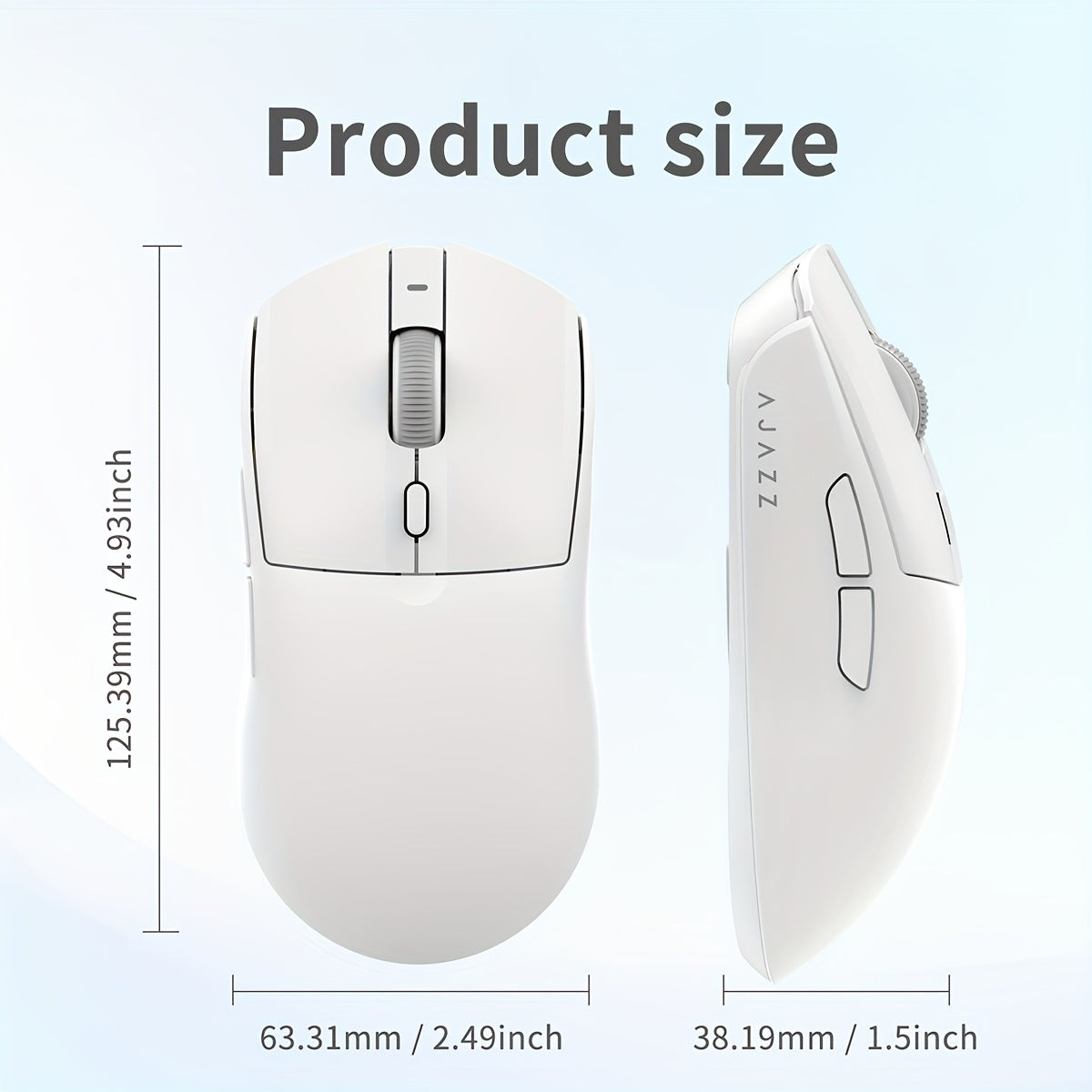 AJAZZ Small & Medium Hand Lightweight Wireless Mouse - RGB Full-Color Magnetic Base