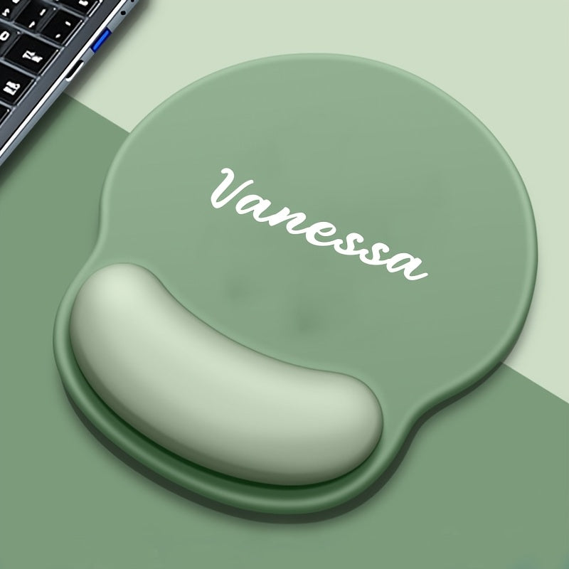 1pc Customized Personalized Mouse Pad with Wrist Support - Non-Slip Memory Surface