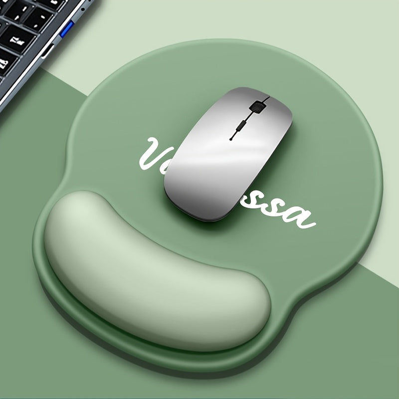 1pc Customized Personalized Mouse Pad with Wrist Support - Non-Slip Memory Surface