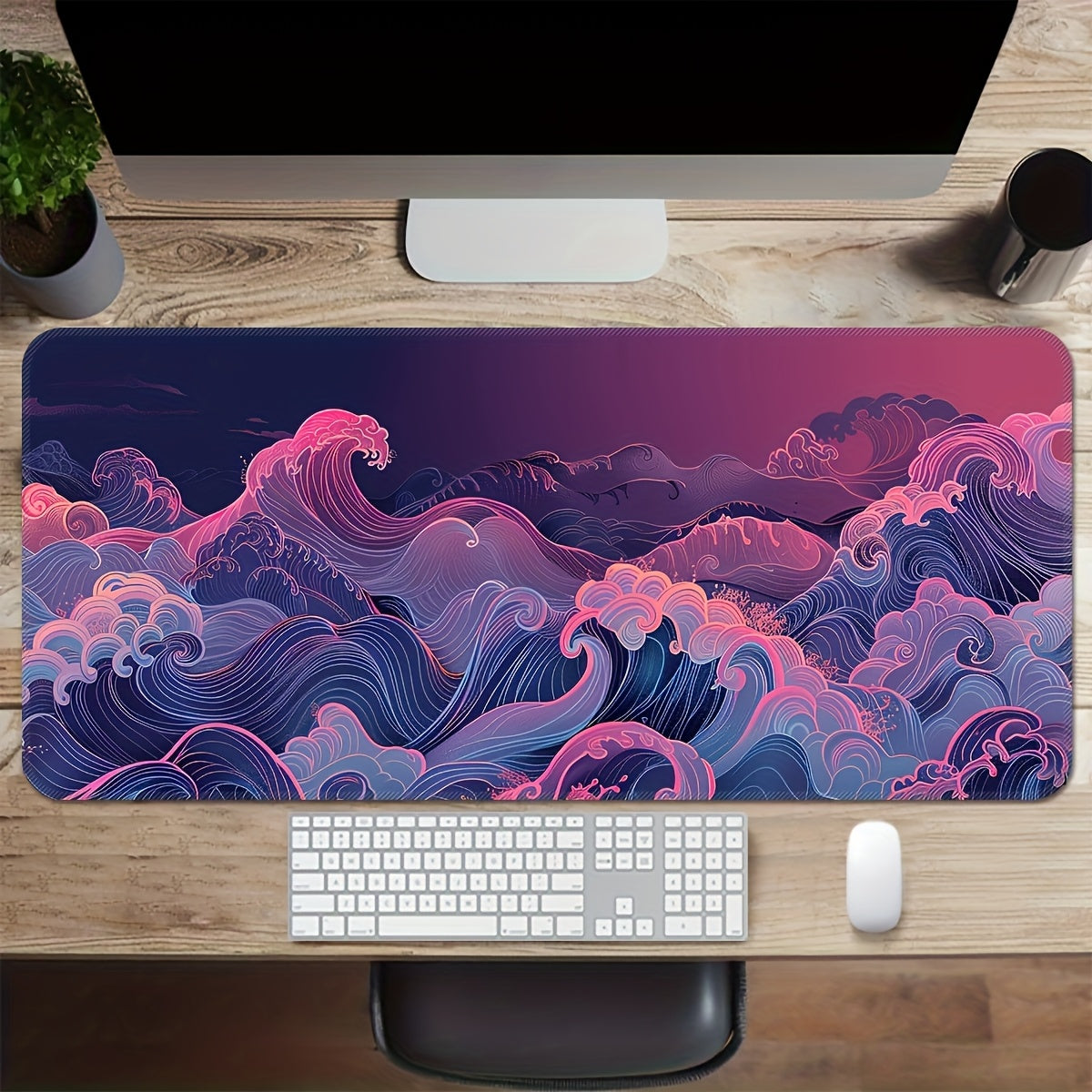 Vibrant Sunset Wave Mouse Pad Vibrant Sunset Wave Extra Large Gaming Mouse Pad