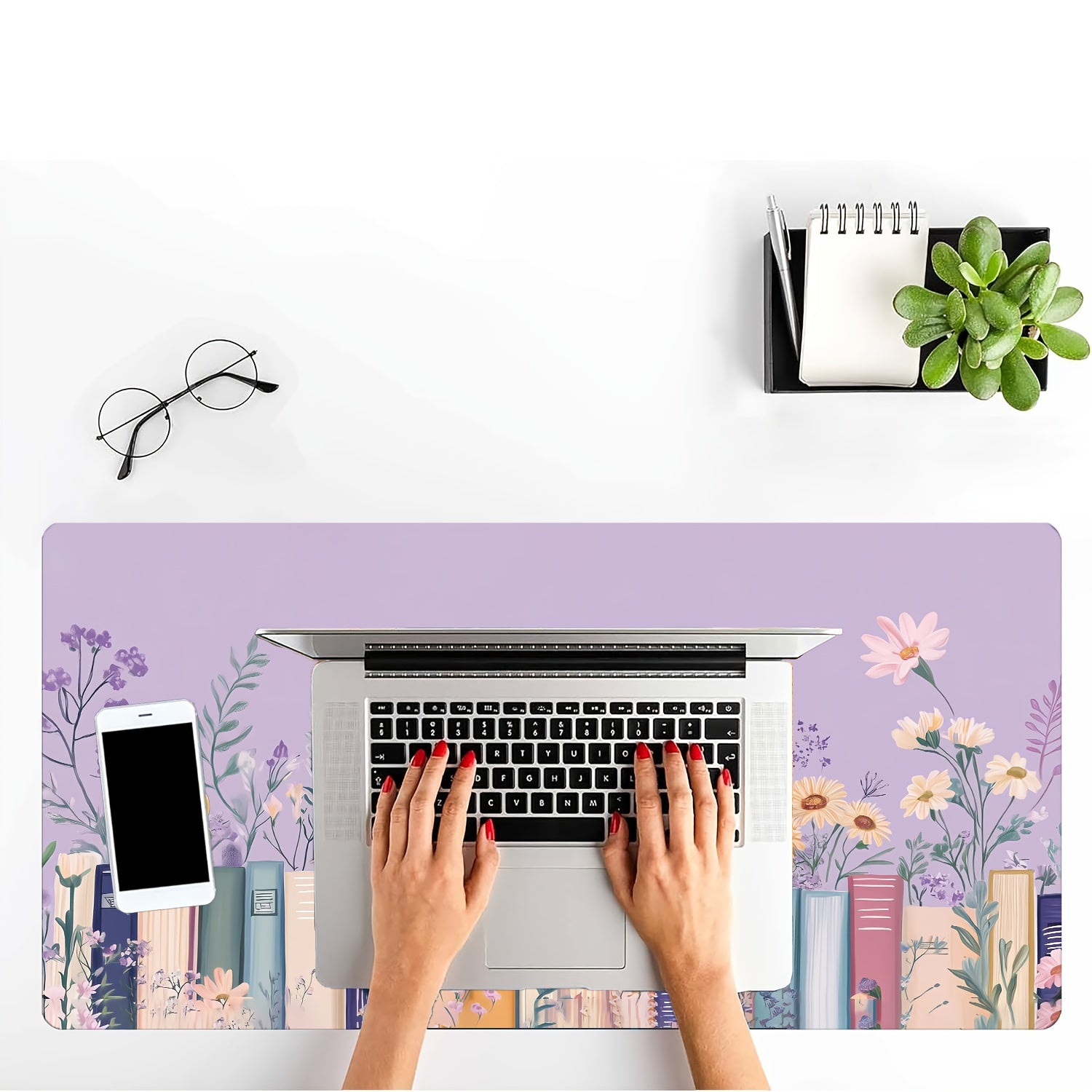 1pc Purple Bookish Lavender Large Mouse Pad