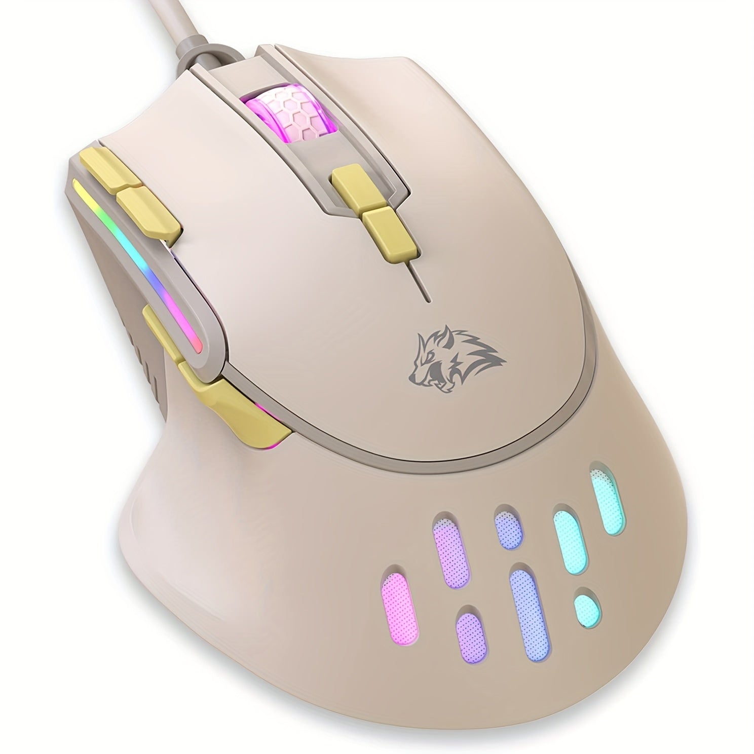 MAGIC-REFINER M2 Wired Gaming Mouse with 6 Types RGB Backlit High Precision, PC Gaming Macro Programming Mouse Conform Right Hand Engineering USB Plug Play for Laptop