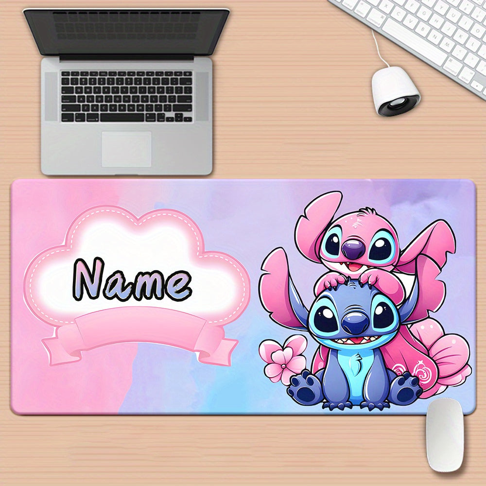 Custom Disney Lilo & Stitch Name Mouse Pad - XXL Non-Slip Rubber Base