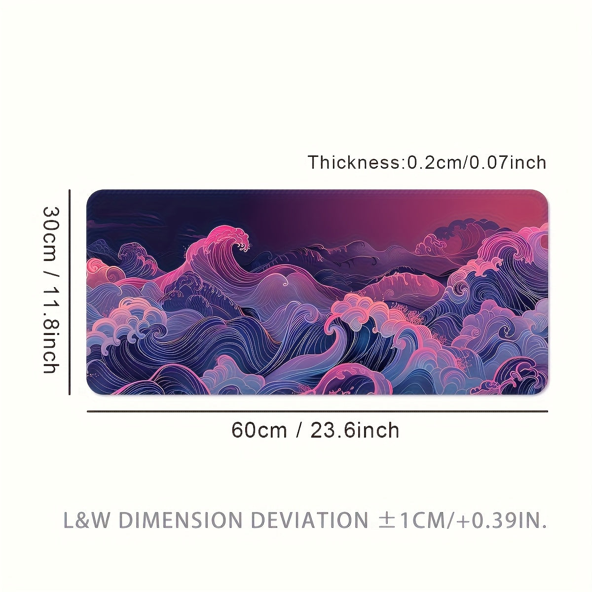 Vibrant Sunset Wave Mouse Pad Vibrant Sunset Wave Extra Large Gaming Mouse Pad