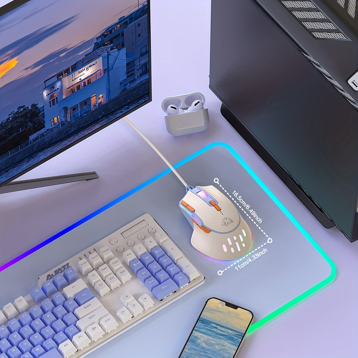 ZIYOU LANG M2 Wired Gaming Mouse With 6 Types RGB Backlit High Precision Adjustable 12800DPI, PC Gaming Macro Programming Mouse Conform Right Hand Engineering USB Plug Play For Laptop Mac