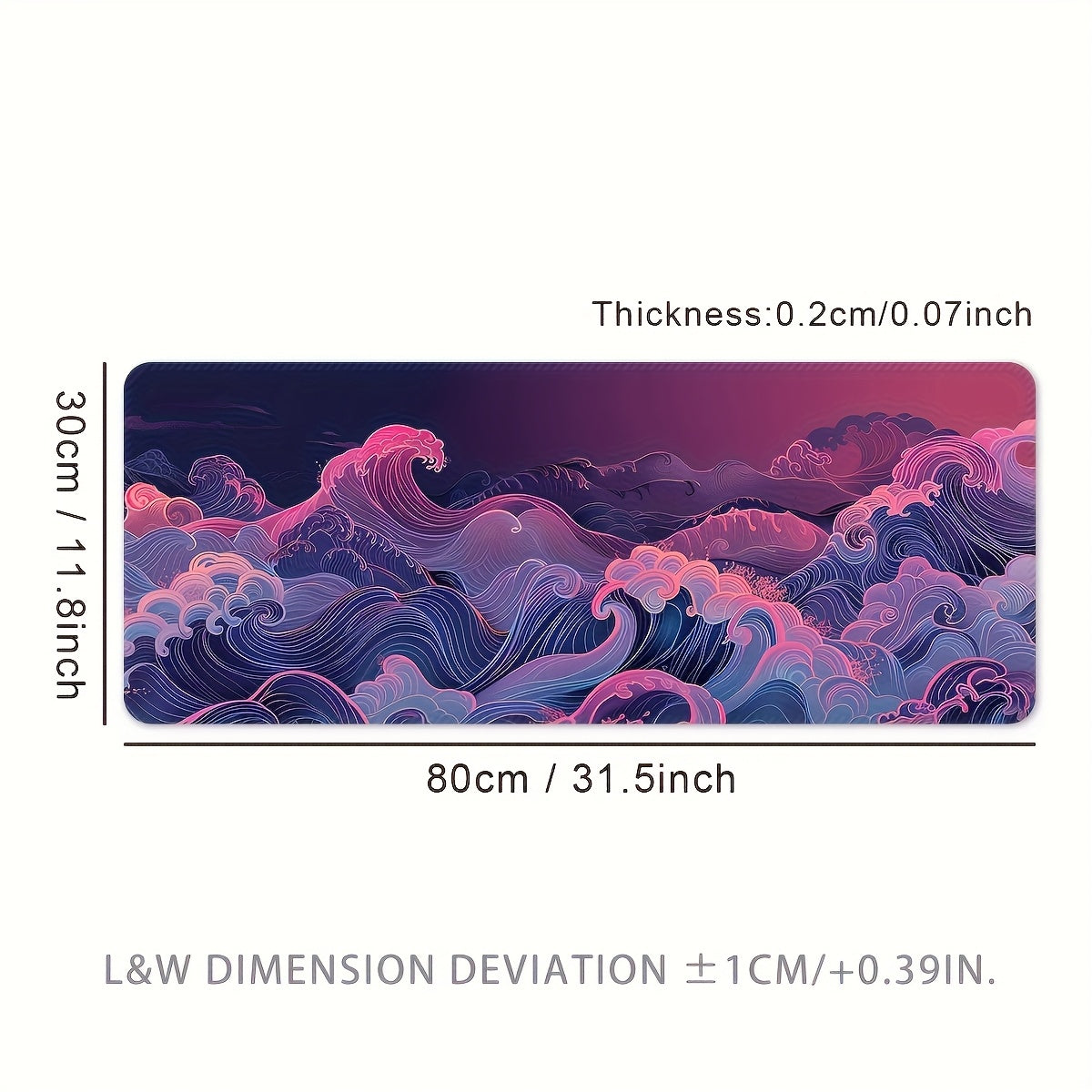 Vibrant Sunset Wave Mouse Pad Vibrant Sunset Wave Extra Large Gaming Mouse Pad