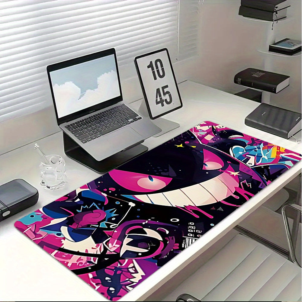 Large Cute Cartoon Ghost Gaming Mouse Pad - Non-Slip Rubber Base