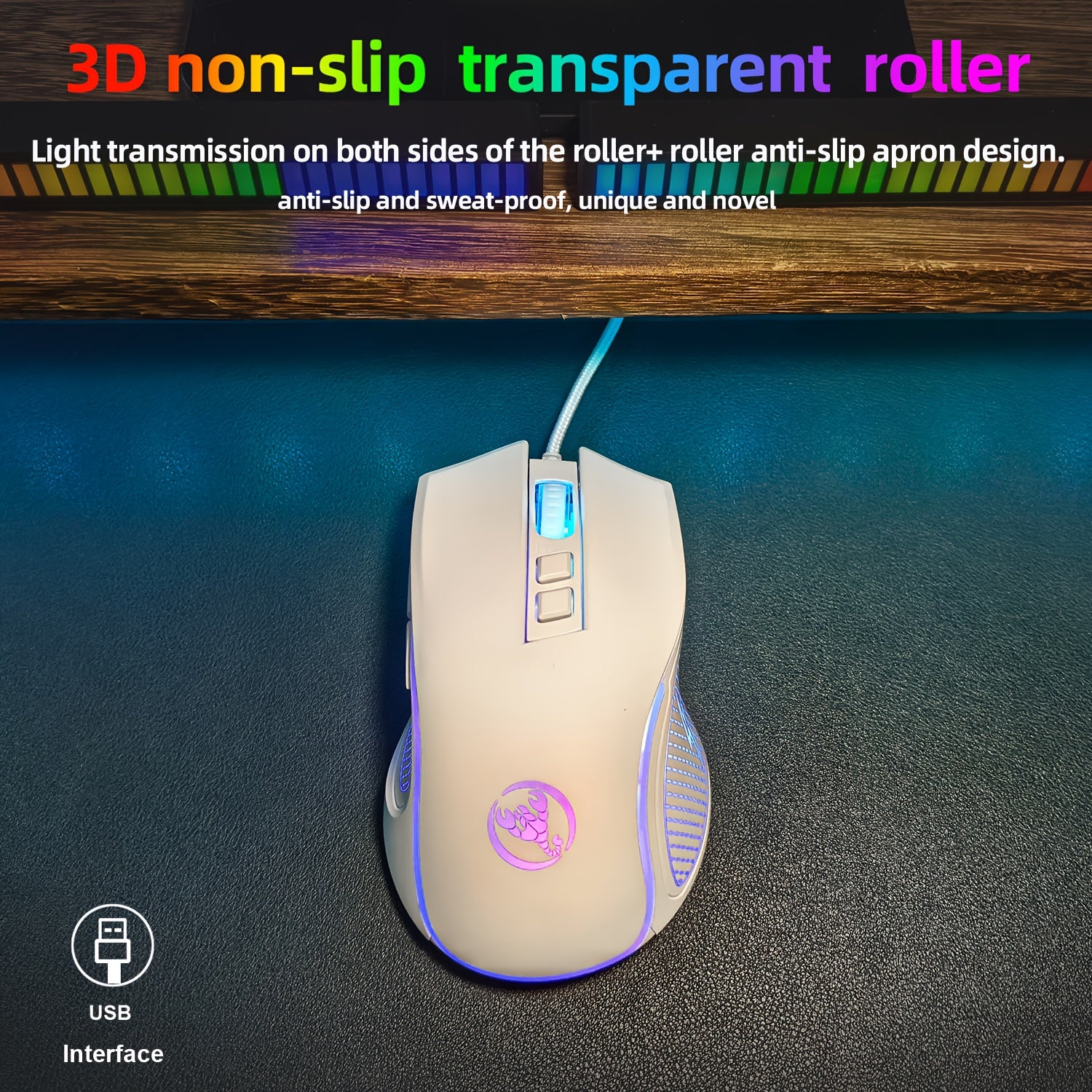 Wired Gaming Mouse with LED Lighting & Braided Cable (for extended service life). Its proper curved grooves fit the hand shape, keeping you comfortable even during long gaming sessions, and it is compatible with PCs, laptops and desktop computers.