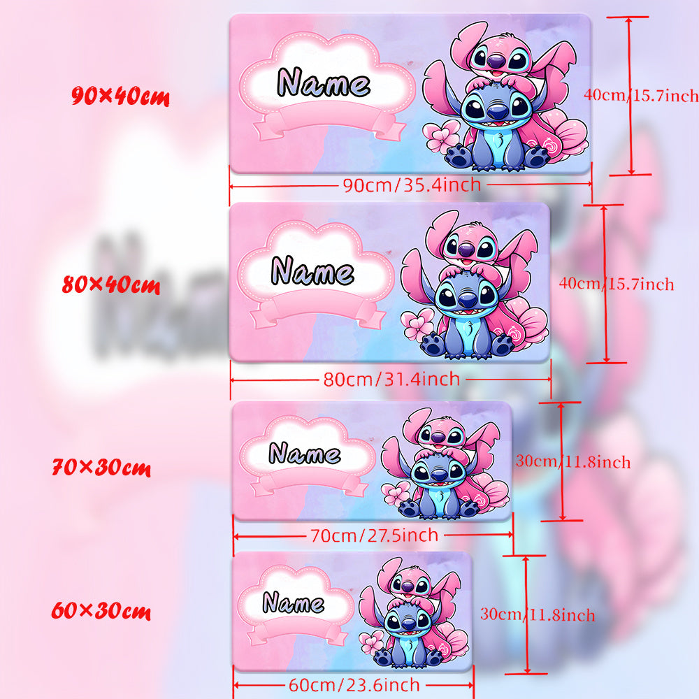 Custom Disney Lilo & Stitch Name Mouse Pad - XXL Non-Slip Rubber Base