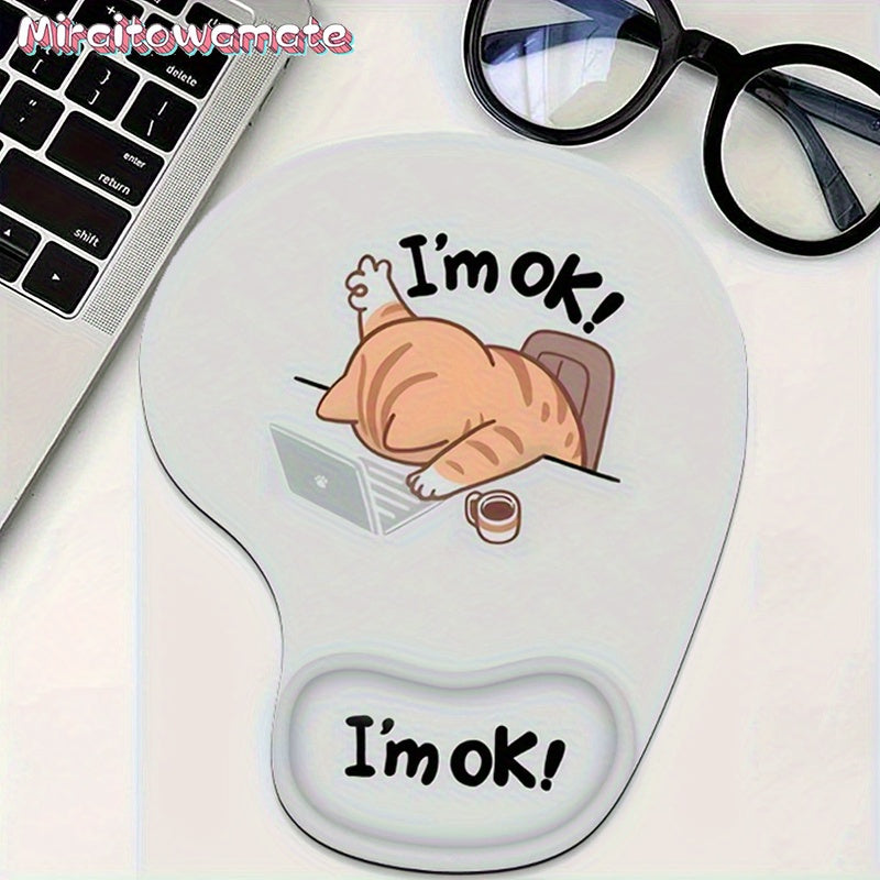 Ergonomic Mouse Pad with Wrist Support - Comfortable Non-Slip Base