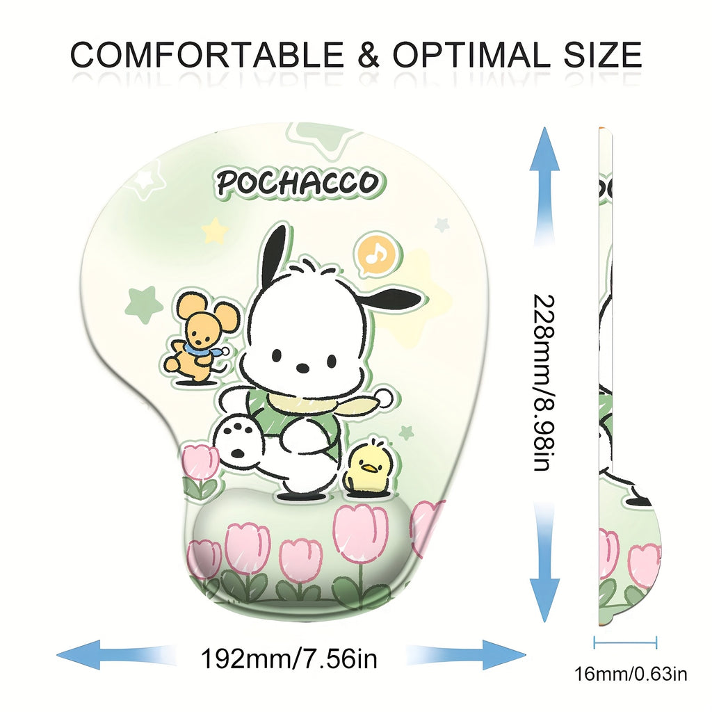 Ergonomic Wrist Mouse Pad - Cute Kawaii Gaming & Office Mat with Non-Slip Base