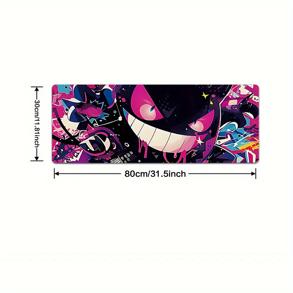 Large Cute Cartoon Ghost Gaming Mouse Pad - Non-Slip Rubber Base