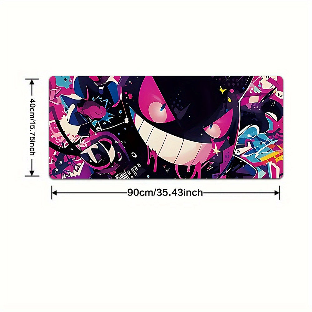 Large Cute Cartoon Ghost Gaming Mouse Pad - Non-Slip Rubber Base