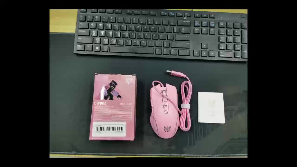 ONIKUMA CW905 Wired Mouse with Silent Operation, Designed for Gaming And Esports, Featuring Mechanical Keys, RGB Lighting, And a Heavy USB Connection for Computers And Laptops.