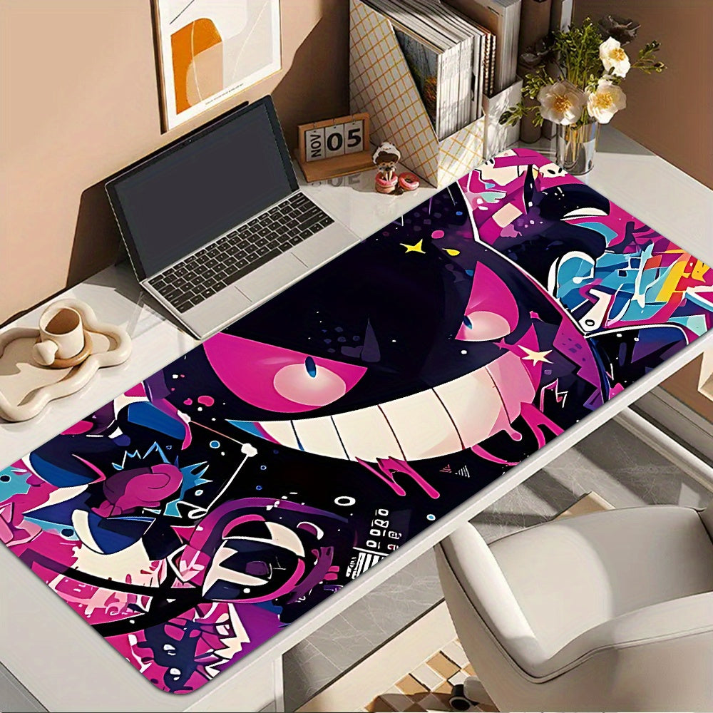 Large Cute Cartoon Ghost Gaming Mouse Pad - Non-Slip Rubber Base