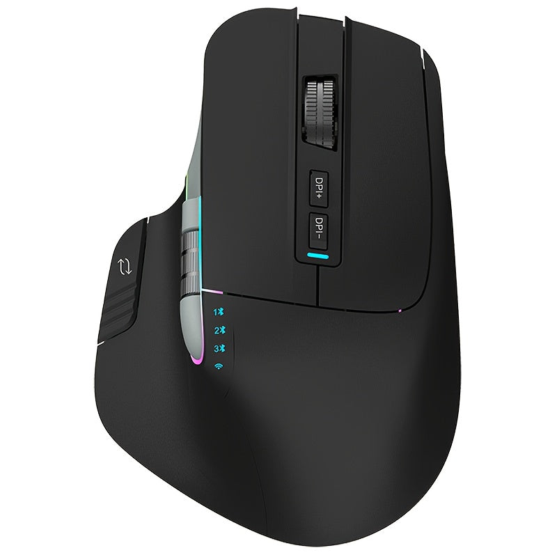 Wireless Wireless Mouse, 2.4GHz, Type-C Wired Three Mode Connection, Artificial Vertical Mouse