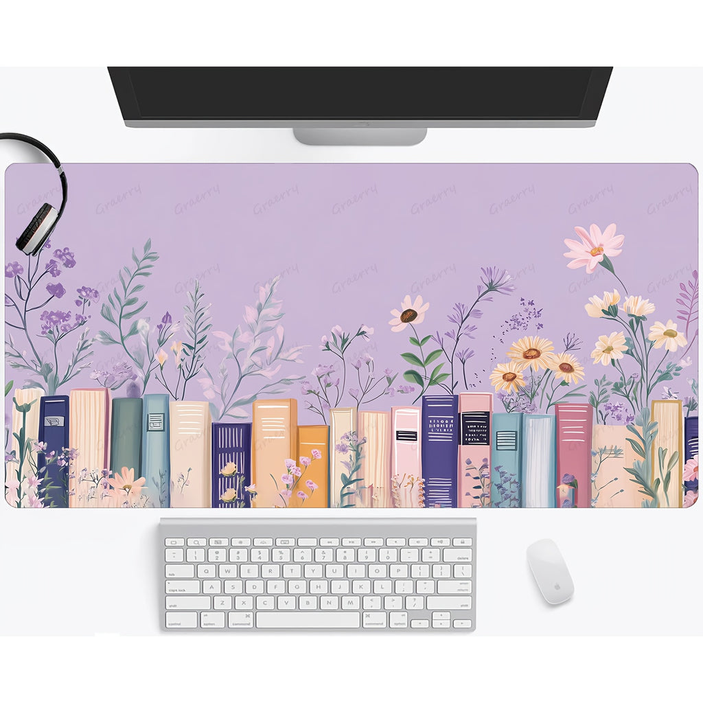 1pc Purple Bookish Lavender Large Mouse Pad