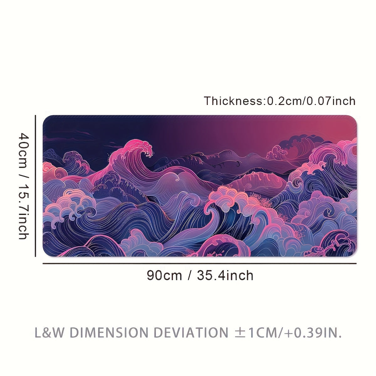 Vibrant Sunset Wave Mouse Pad Vibrant Sunset Wave Extra Large Gaming Mouse Pad