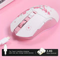 DAREU EM901 Sakura Pink Wireless Wired Gaming Mouse - Dual-Mode Rechargeable