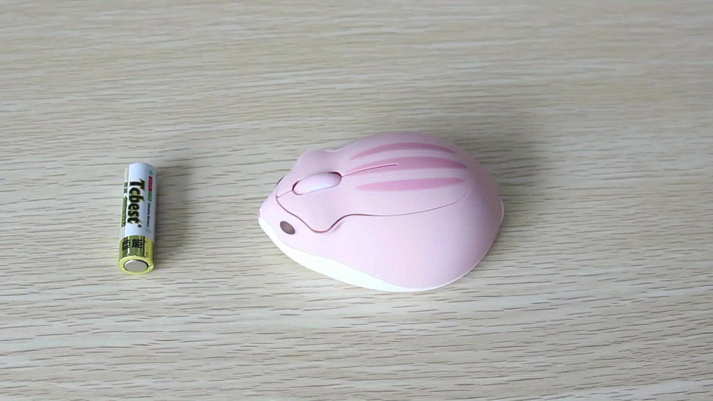 2.4GHz Wireless Mouse Cute Hamster Shape Less Noice Portable Mobile Optical