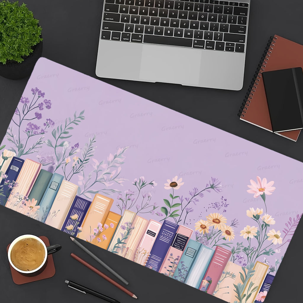 1pc Purple Bookish Lavender Large Mouse Pad