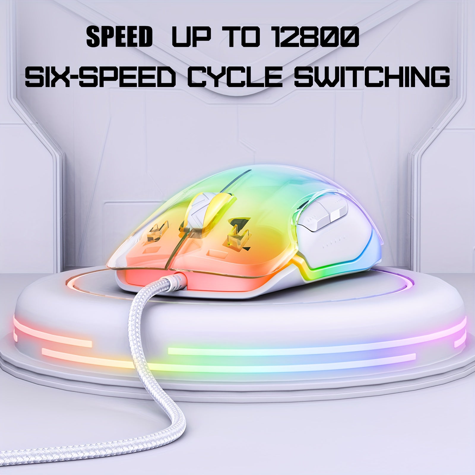 ONIKUMA wired Gaming Mouse Backlit USB Optical Technology Compatible with Windows\u002FXP\u002FX-box\u002FPS4\u002FMac\u002FAir\u002FHP\u002FAcer\u002Fwired + white