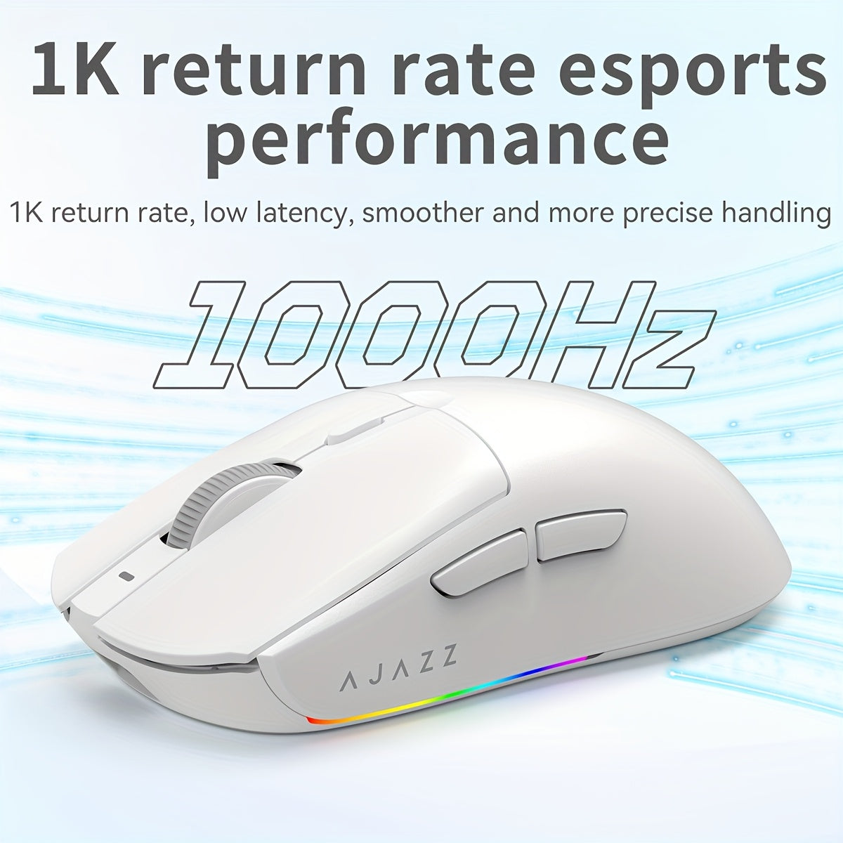 AJAZZ Small & Medium Hand Lightweight Wireless Mouse - RGB Full-Color Magnetic Base