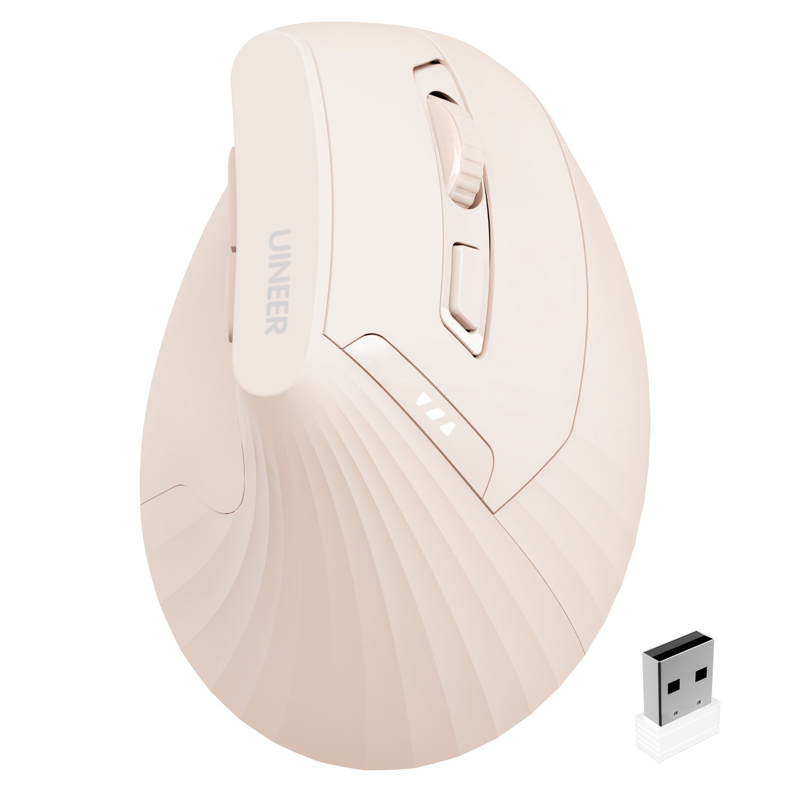 2.4G Connectivity, Vertical Ergonomic Wireless Mouse for Women – Rechargeable
