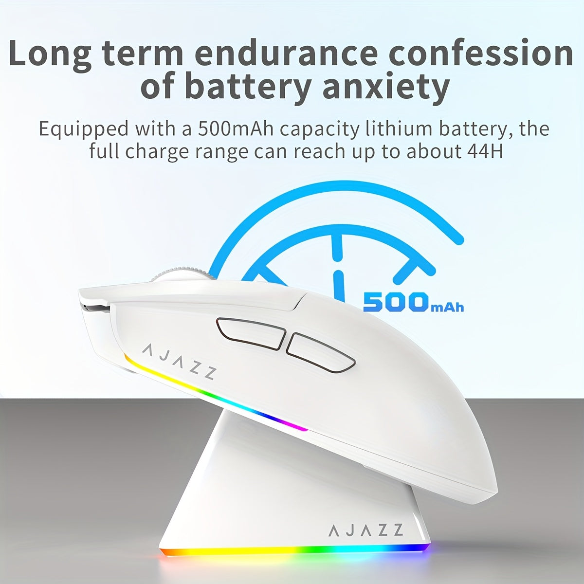 AJAZZ Small & Medium Hand Lightweight Wireless Mouse - RGB Full-Color Magnetic Base