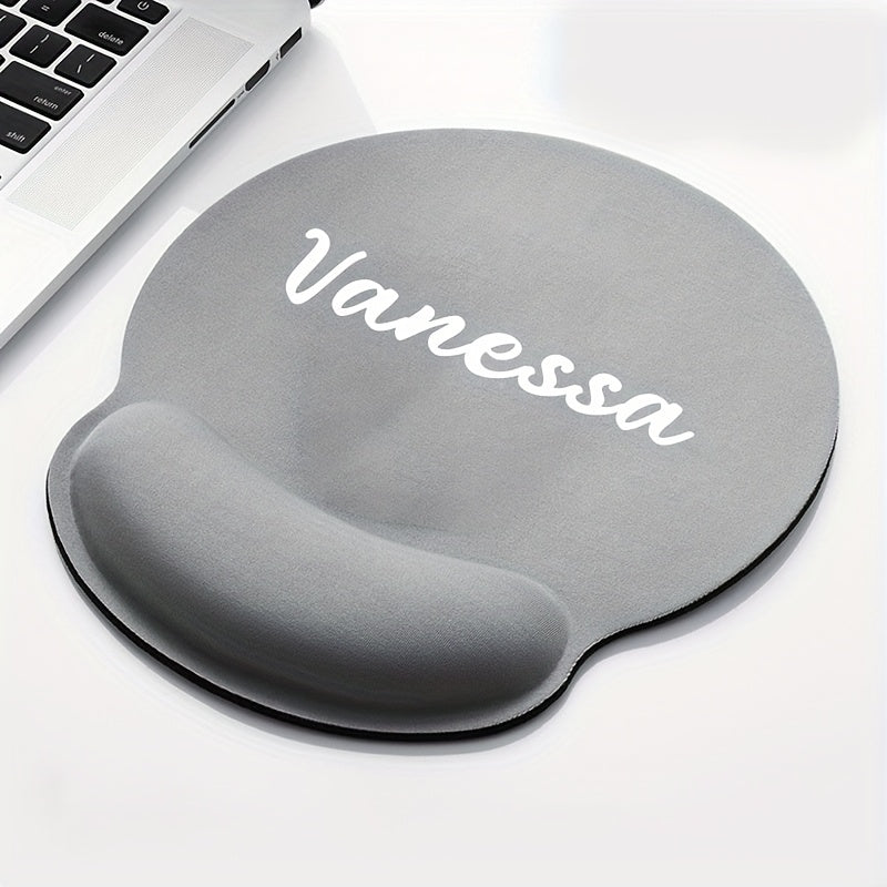 1pc Customized Personalized Mouse Pad with Wrist Support - Non-Slip Memory Surface