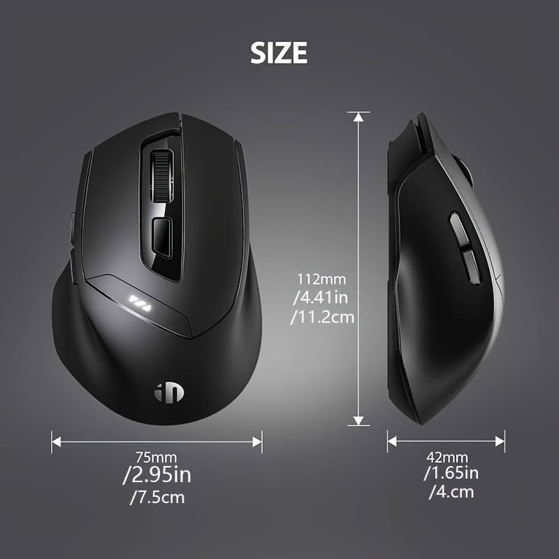 INPHIC DR01 wireless BT mouse ergonomic office light sound suitable for laptops